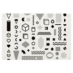 Pattern Hipster Abstract Form Geometric Line Variety Shapes Polkadots Fashion Style Seamless Banner and Sign 6  x 4 