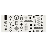 Pattern Hipster Abstract Form Geometric Line Variety Shapes Polkadots Fashion Style Seamless Banner and Sign 8  x 3 