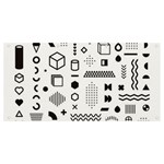 Pattern Hipster Abstract Form Geometric Line Variety Shapes Polkadots Fashion Style Seamless Banner and Sign 8  x 4 