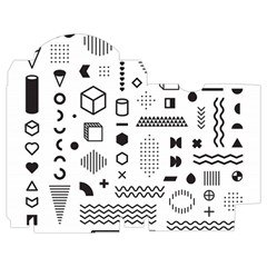 Pattern Hipster Abstract Form Geometric Line Variety Shapes Polkadots Fashion Style Seamless Playing Cards Single Design (Rectangle) with Custom Box from ArtsNow.com Poker Box
