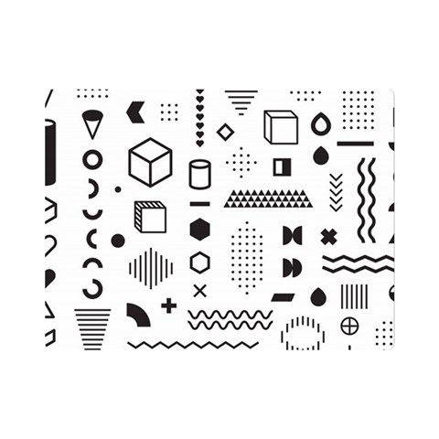 Pattern Hipster Abstract Form Geometric Line Variety Shapes Polkadots Fashion Style Seamless Premium Plush Fleece Blanket (Mini) from ArtsNow.com 35 x27  Blanket Front
