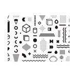 Pattern Hipster Abstract Form Geometric Line Variety Shapes Polkadots Fashion Style Seamless Premium Plush Fleece Blanket (Mini)