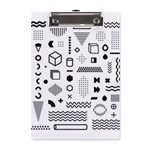 Pattern Hipster Abstract Form Geometric Line Variety Shapes Polkadots Fashion Style Seamless A5 Acrylic Clipboard