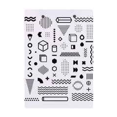 Pattern Hipster Abstract Form Geometric Line Variety Shapes Polkadots Fashion Style Seamless A5 Acrylic Clipboard from ArtsNow.com Back