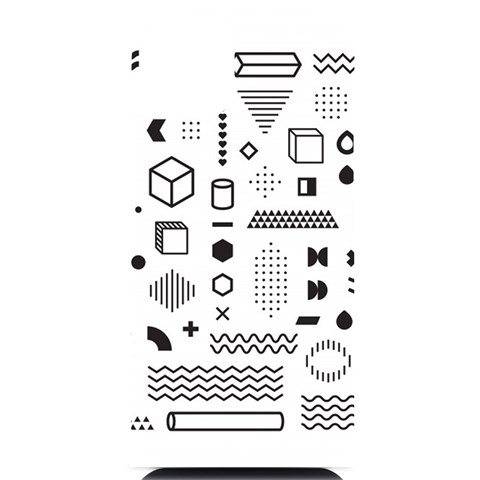 Pattern Hipster Abstract Form Geometric Line Variety Shapes Polkadots Fashion Style Seamless iPhone 14 Plus Black UV Print Case from ArtsNow.com Front