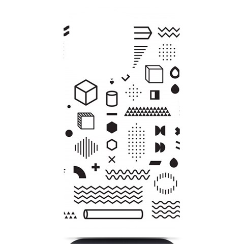 Pattern Hipster Abstract Form Geometric Line Variety Shapes Polkadots Fashion Style Seamless iPhone 14 Pro Black UV Print Case from ArtsNow.com Front