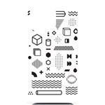 Pattern Hipster Abstract Form Geometric Line Variety Shapes Polkadots Fashion Style Seamless iPhone 14 Pro Max Black UV Print Case