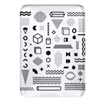 Pattern Hipster Abstract Form Geometric Line Variety Shapes Polkadots Fashion Style Seamless Rectangular Glass Fridge Magnet (4 pack)