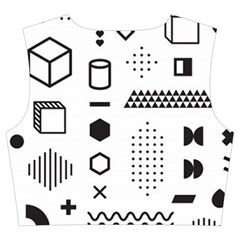 Pattern Hipster Abstract Form Geometric Line Variety Shapes Polkadots Fashion Style Seamless Trumpet Sleeve Cropped Top from ArtsNow.com Back