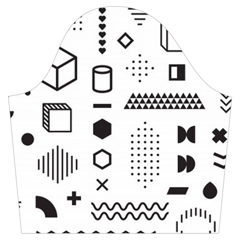 Pattern Hipster Abstract Form Geometric Line Variety Shapes Polkadots Fashion Style Seamless Trumpet Sleeve Cropped Top from ArtsNow.com Sleeve Left