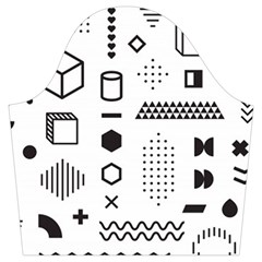 Pattern Hipster Abstract Form Geometric Line Variety Shapes Polkadots Fashion Style Seamless Trumpet Sleeve Cropped Top from ArtsNow.com Sleeve Left
