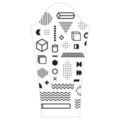 Pattern Hipster Abstract Form Geometric Line Variety Shapes Polkadots Fashion Style Seamless Women s Cut Out Long Sleeve T Sleeve Left