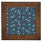 Bons Foot Prints Pattern Background Framed Tile