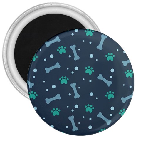 Bons Foot Prints Pattern Background 3  Magnets from ArtsNow.com Front