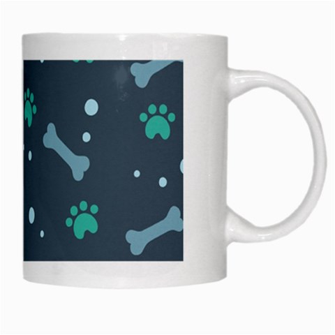 Bons Foot Prints Pattern Background White Mug from ArtsNow.com Right