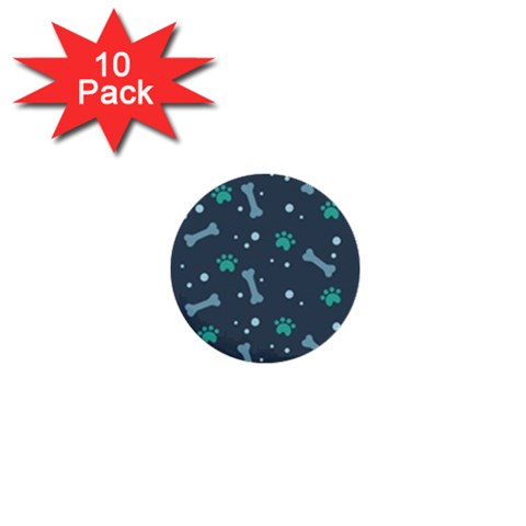 Bons Foot Prints Pattern Background 1  Mini Buttons (10 pack)  from ArtsNow.com Front