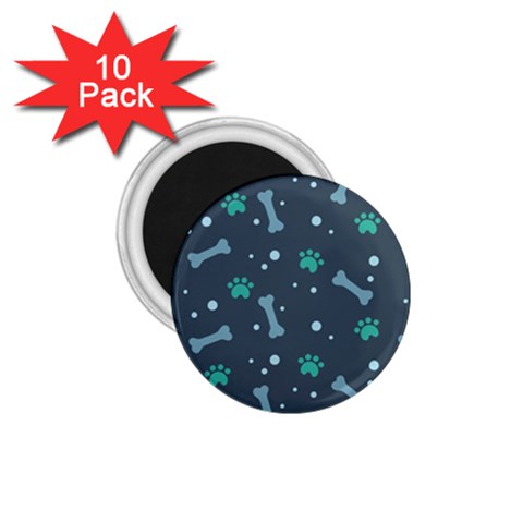 Bons Foot Prints Pattern Background 1.75  Magnets (10 pack)  from ArtsNow.com Front