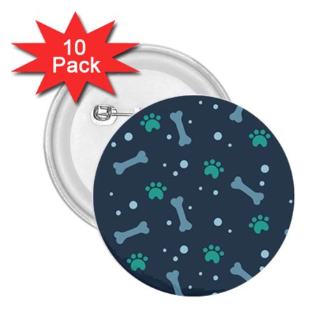 Bons Foot Prints Pattern Background 2.25  Buttons (10 pack)  from ArtsNow.com Front
