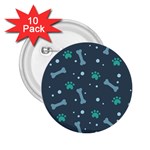 Bons Foot Prints Pattern Background 2.25  Buttons (10 pack) 