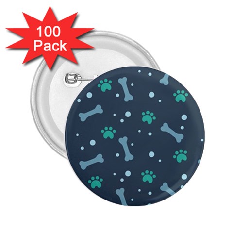 Bons Foot Prints Pattern Background 2.25  Buttons (100 pack)  from ArtsNow.com Front
