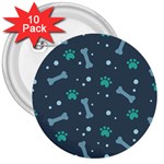 Bons Foot Prints Pattern Background 3  Buttons (10 pack) 