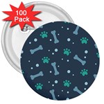 Bons Foot Prints Pattern Background 3  Buttons (100 pack) 