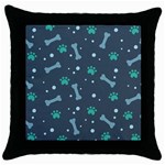 Bons Foot Prints Pattern Background Throw Pillow Case (Black)