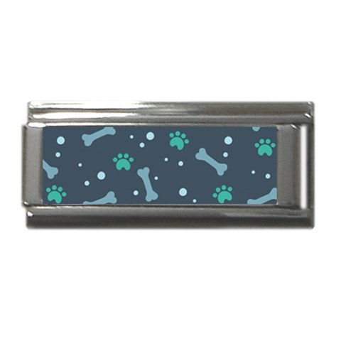 Bons Foot Prints Pattern Background Superlink Italian Charm (9mm) from ArtsNow.com Front