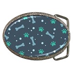Bons Foot Prints Pattern Background Belt Buckles