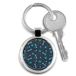 Bons Foot Prints Pattern Background Key Chain (Round)