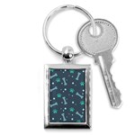 Bons Foot Prints Pattern Background Key Chain (Rectangle)
