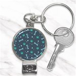 Bons Foot Prints Pattern Background Nail Clippers Key Chain