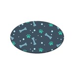 Bons Foot Prints Pattern Background Sticker (Oval)