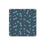 Bons Foot Prints Pattern Background Square Magnet