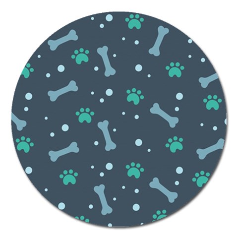 Bons Foot Prints Pattern Background Magnet 5  (Round) from ArtsNow.com Front