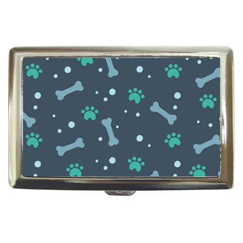 Bons Foot Prints Pattern Background Cigarette Money Case from ArtsNow.com Front