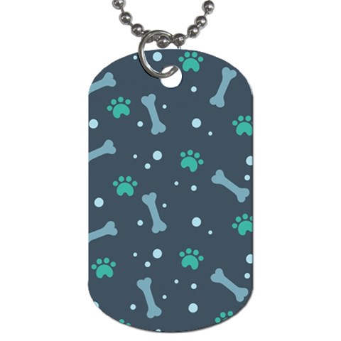 Bons Foot Prints Pattern Background Dog Tag (Two Sides) from ArtsNow.com Front