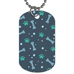 Bons Foot Prints Pattern Background Dog Tag (Two Sides)