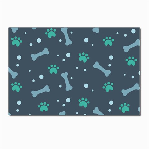 Bons Foot Prints Pattern Background Postcard 4 x 6  (Pkg of 10) from ArtsNow.com Front