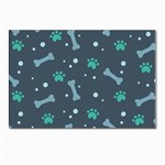 Bons Foot Prints Pattern Background Postcard 4 x 6  (Pkg of 10)