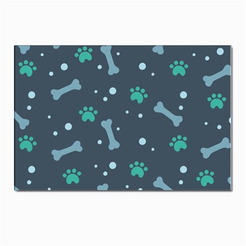 Bons Foot Prints Pattern Background Postcards 5  x 7  (Pkg of 10) from ArtsNow.com Front
