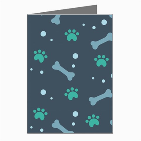 Bons Foot Prints Pattern Background Greeting Card from ArtsNow.com Left