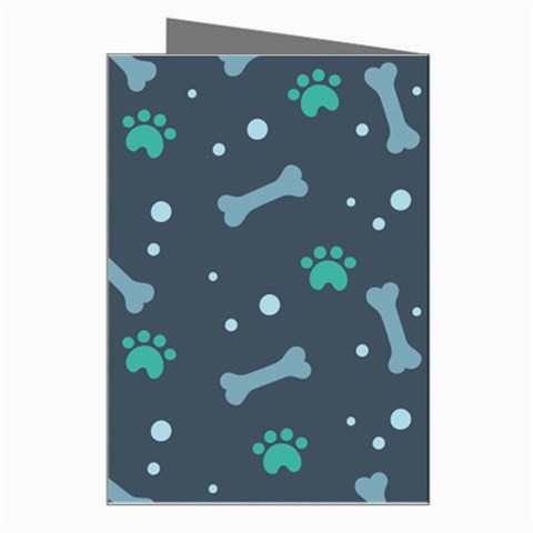 Bons Foot Prints Pattern Background Greeting Card from ArtsNow.com Right