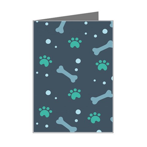 Bons Foot Prints Pattern Background Mini Greeting Card from ArtsNow.com Left