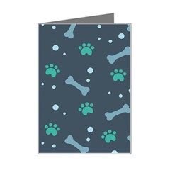 Bons Foot Prints Pattern Background Mini Greeting Card from ArtsNow.com Left