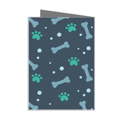 Bons Foot Prints Pattern Background Mini Greeting Card from ArtsNow.com Right