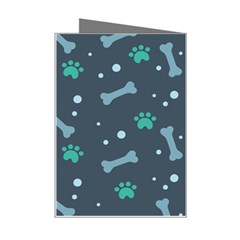 Bons Foot Prints Pattern Background Mini Greeting Card from ArtsNow.com Right