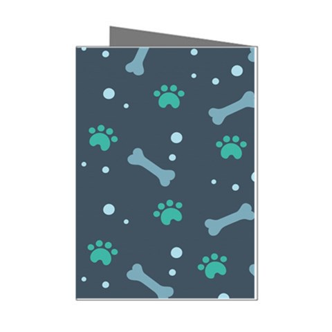 Bons Foot Prints Pattern Background Mini Greeting Cards (Pkg of 8) from ArtsNow.com Left