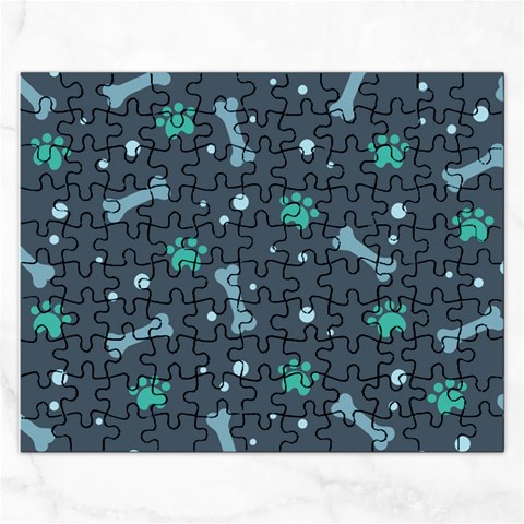 Bons Foot Prints Pattern Background Rectangular Jigsaw Puzzl from ArtsNow.com Front