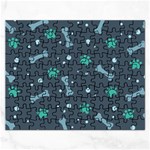 Bons Foot Prints Pattern Background Rectangular Jigsaw Puzzl